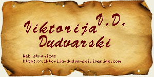 Viktorija Dudvarski vizit kartica